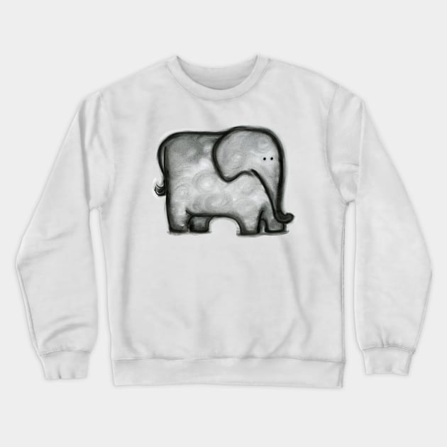 Baby elephant (cut-out) Crewneck Sweatshirt by FJBourne